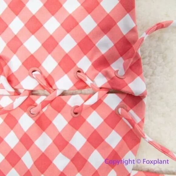 NEW Onia Raquel Barbiecore‎ pink gingham check raquel one piece swimsuit, size S - Picture 11 of 16